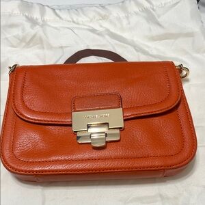 Michael Kors Burnt Orange Leather Crossbody Bag